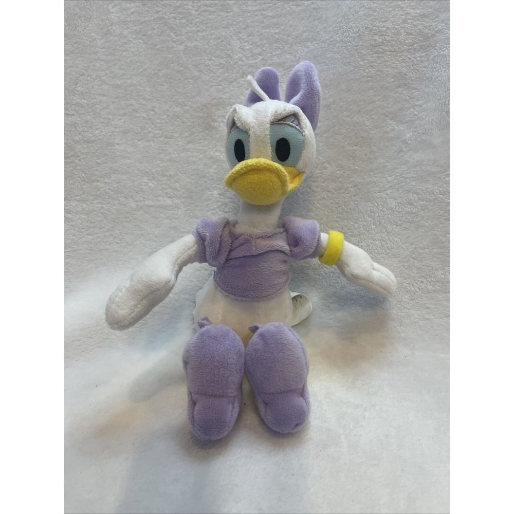 Disney Junior‎ Daisy Duck Plush 10 Inch Stuffed Animal Doll Purple Dress Bow